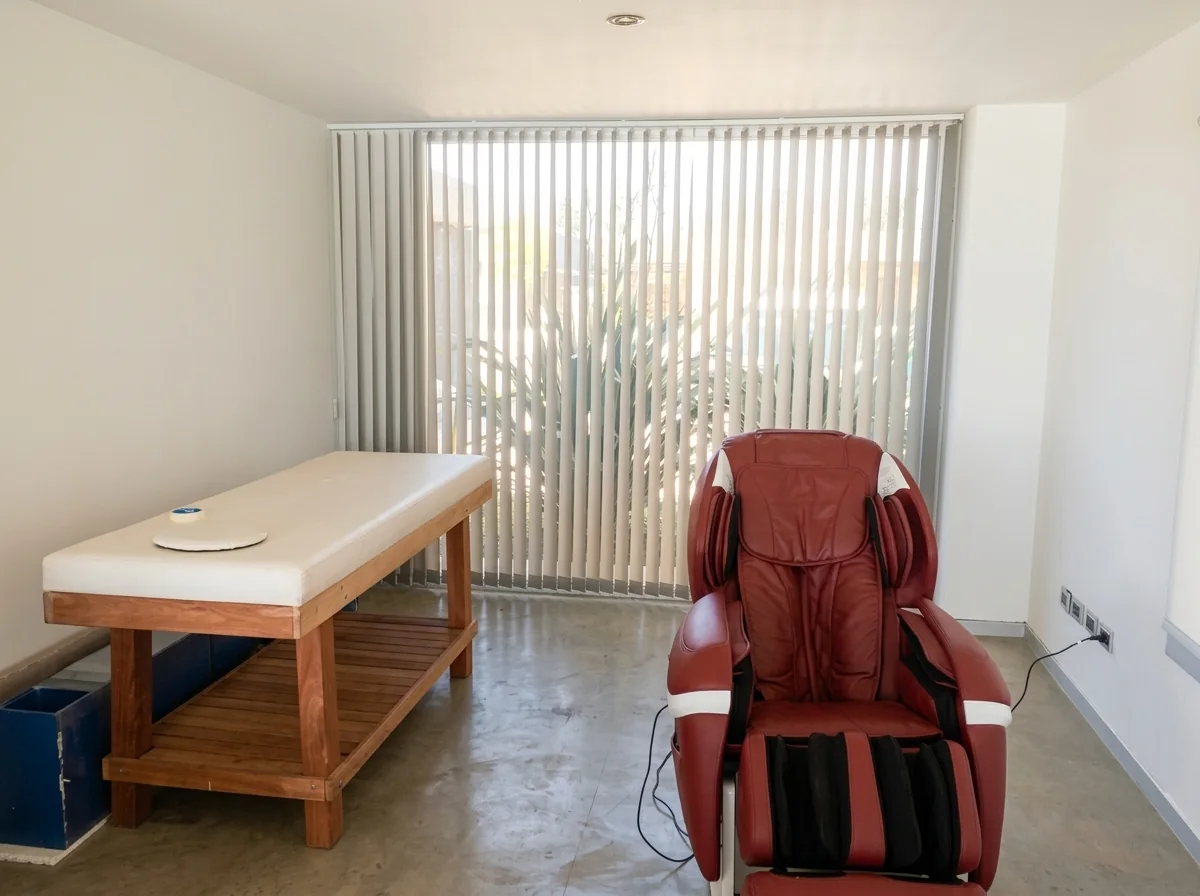 Cortinas técnicas en áreas de spa de Megatlon