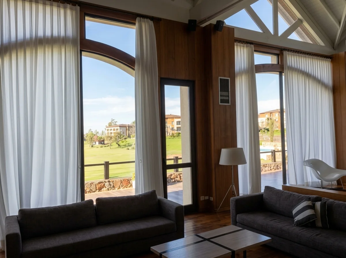 Cortinados instalados en Sofitel La Reserva Cardales